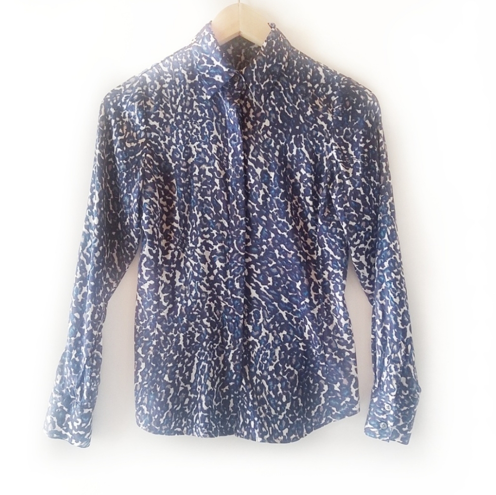 ANN TAYLOR SILK Longsleeve blouse button down  size 00P